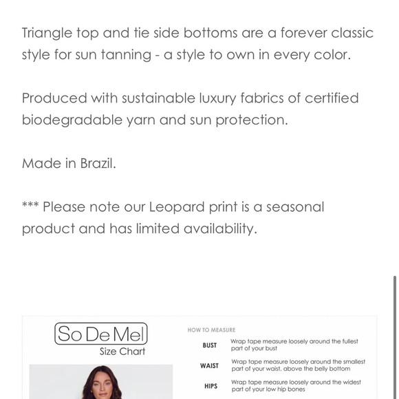 So De Mel NWT Rio Bikini Set in Olive Green S/M - Picture 8 of 16